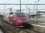 Der Thalys PBA 4536 verlsst am 12.04.09 den Bahnhof von Oostende in Richtung Brssel.