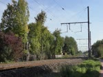 In Hoeselt kreuzen sich 186 424, die Richtung Hasselt fährt, und 186 450 auf dem Weg Richtung Tongeren. Aufgenommen am 06/10/2018.