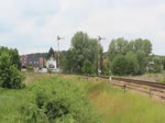 534 0323 fuhr am 12.06.21 mit einem Sonderzug von Krupa nach Lužná u Rakovníka. Hier zu sehen in der Ausfahrt Krupa. Die Signale wurden durch Lichtsignale ersetzt.