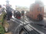 Nach die Arbeit werden die Dampf Lok's von der Harzer Schmalspurbahn hier in Wernigerode wieder von Kohle und Wasser versehen für den nächste Tag.