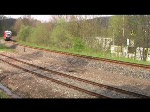 Ein VT 642 der Erzgebirgsbahn aus Zwickau bei der Einfahrt in den Bahnhof Schwarzenberg/Erzgeb.