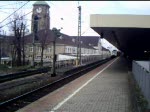 Einfahrt von E 189 992FM (ES 64 F4 092) von FM Cargo  European Bulls  mit KLV-Güterzug in Basel Bad Bf am 18.03.08