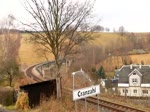 Am 26.11.2011 fuhren die Löbauer Eisenbahnfreunde eine Sonderfahrt von Löbau über Niederwiesa bis nach Cranzahl und dan weiter mit der Fichtelbergbahn nach Oberwiesanthal. Zum Einsatz kamen die 52 8080(bis Niederwiesa), 112 331 und 112 565(ab Niederwiesa). Hier bei der Einfahrt in Cranzahl.