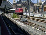 Der Orientexpress bei seiner Ausfahrt im Dresdner HBF.