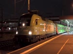 Flixtrain bei der Ausfahrt aus dem Düsseldorfer Hbf, am 25.03.2018.