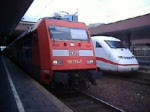 101 133-7  thiopian Airlines  mit IC432 von Emden-Auenhaven nach Luxembourg bei der Ausfahrt aus Dsseldorf Hbf.(05.07.07)
