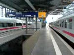 ICE, IC und RE verlassen den Bahnhof in Richtung Erfurt-Bischleben