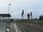 Doppeltraktion Lint 54 am 10.10.2014 bei der Ausfahrt in Halberstadt in Richtung Hannover