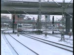 Ausfahrt eines ICE 1 aus dem  Bahnhof Hamburg-Harburg am 30.1.