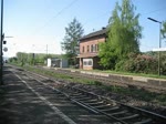 185 148 durchfuhr am 23.04.11 mit einem gemischten Güterzug, Himmelstadt Richtung Gemünden.