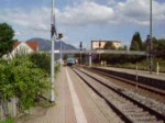 Die Lok, die den einen Teil des Arriva/Alex nach Obersdorf bringt beim Ankuppeln an den Zug.