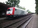 185 649-1 der ITL durchfuhr mit Flachwagenzug Leipzig-Miltitz in Richtung Lpz.-Leutzsch.