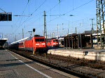 Hauptbahnhof Nrnberg. Abfahrender RE von Nrnberg nach Mnchen. Video vom 24.02.2008 um 9:10 Uhr aufgenommen von Gleis 14.