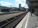 Ein IC Steuerwagen fhrt, geschoben von einer 101, aus dem Stuttgarter HBF aus.