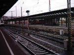 Dispolk fährt mit Containerzug durch Ulm Hauptbahnhof Richtung Stuttgart.Aufgenommen am 26.09.2007