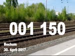 001 150 am 30. April 2017 mit voller Fahrt durch Bochum.