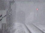 Bei starkem Schneefall ist 01 1533(Krupp 1934, Reko 1964 Raw Meiningen, heute im Besitz der GEG)unterwegs aus dem Dresdner Elbtal nach Zittau. Hp Dresden-Industriegelnde,18.2.2009.