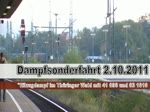 Dampfsonderfahrt 02.10.2011  Eilzugdampf im Thringer Wald  mit 42 096 und 03 1010.