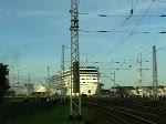 Rostock-Warnemnde: Die 03-1010 ist in Warnemnde losgefahren und fhrt jetzt wieder Richtung Rostock-Hbf und dann zurck nach Berlin.