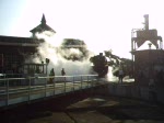 Die 03 1010 fhrt beim Eisenbahnfest BW Berlin - Schneweide auf die Drehscheibe.