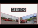 Am Bahnhof Pasewalk steht die Freiwillige Feuerwehr und wartet auf die Ankunft des Sonderzuges mit der Dampflok 03-1010, um diese mit Wasser zu versorgen.