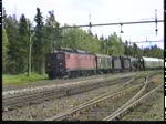 Eine Ma der SJ und die 41 241 der DB bringen den aus den Wagen des ehemaligen Regierungszuges der DDR, ergnzt um zwei Aussichtswagen des Rheingolds, Sonderzug der Schienenkreuzfahrt TEE Midnatsol am