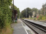 41 1144-9 fuhr heute mit dem Rotkäppchen-Express von Gera über Saalfeld nach Freyburg an der Unstrut. Denn zwischen Gera und Jena-Göschwitz wird gebaut. Hier ist der Zug in Pößneck oberer Bahnhof zu sehen.