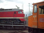 Saisonabschlu im EBM Dresden Altstadt am 04.10.09,  BR 130 auf der Scheibe und 50 3610-8 auf der Strecke,  www.igbwdresdenaltstadt.de