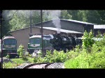 23.05.2009, Schwarzenberger Eisenbahntage, VSE Vereinslok 50 3616  startet zu einer Pendelfahrt nach Schlettau. Nach erfolgter HU war diese Leistung ihr erster Einsatz.