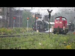 21.08.2009, der Heizhausexpress mit Doppelbespannung, Zuglok ist 50 3708, Vorspann leistet 50 3616. Zu sehen in Chemnitz Hbf, Ausfahrt Dbeln, Ein - Ausfahrt Nossen und die Rckkehr auf den Besucherbahnsteig im SEM.