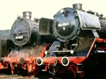 Beim Dampflokabschied im BW Stolberg im April 1976 wurde auch die Lok 4 der Grube Carl Alexander, beschildert als 56 3007 eingesetzt.