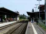 Einfahrt des Sonderzug der MEF, bespannt mit der Dampflok BR 91 134 -DR- in den Bahnhof Parchim 02.08.2009