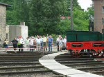 Die  ADLER  fhrt von der Drehscheibe zum Lokschuppen des Bw Halle P zurck 06.07.2008