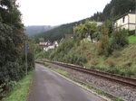Herbstausfahrt mit 112 565-7 (Press) am 09.10.16.
Die Fahrt ging von Großsteinberg nach Katzhütte.
Hier der Zug in Obstfelderschmiede. 