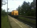V180.05 (203 161) durchfuhr am 4.8.10 mit dem Schotterzug aus Gemnden, Himmelstadt in Richtung Wrzburg.