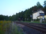 203 383-5 und 203 xxx der STW sind mit dem Schrottzug in Plauen-West am Abend des 29.08.14 zu sehen.