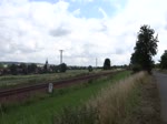 203-29 (92 80 1203 013-8 D-SWT) und 203-28 (92 80 1203 003-9 D-SWT) zu sehen mit dem Schrottzug von Cheb/CZ nach Könitz. Hier der Zug bei Dreitzsch am 28.06.16.