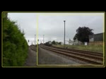 Umsetzen von beladenen Eaos (sonst sind es Rungenwagen) mit Rundhlzern auf das Hauptgleis und Ausfahrt des Zuges in Richtung Pasewalk.