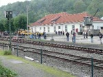 Ausfahrt des Sonderzugs nach Bochum, gezogen von 212 007, geschoben von 38 2067, aus dem Museum Dahlhausen am 26.9.2010..