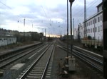 Eine BR 212 der Wincanton Rail GmbH rangiert in Weinheim Hbf am 05.02.11 