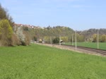 E 40 128 und 212 372(Lr 91340)überführten den SVT 18.16.07 am 19.04.18 von Wustermark nach Lichtenfels.