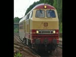 Das erste mal gesehen und festgehalten: 217 001-7 mit Messwagen in Richtung Sden.
