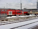 Ausfahrt der 217 001 vom Gl.