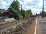 V 270.07 der EBW Cargo rangiert ihren Bauzug in Stuttgart Untertrkheim am Nachmittag des 18. August 2008.