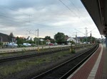 118 002 der ITL rauscht mit ihrem Gterzug durch Eisenach. Aufgenommen am 05.09.2009.