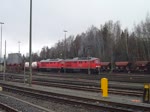 232 589 und 232 586 haben am 09.01.13 Ausfahrt in Marktredwitz Richtung Cheb.