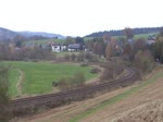 Da vom 06.-13.11.16 im Elbtal die Strecke gesperrt war. Fuhren auch einige Züge durch das Vogtland. Hier 232 703 und 232 589 mit KT 52306 am 08.11.16 in Rebersreuth. 