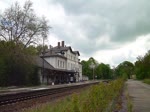 233 127 und 189 100 zusehen am 03.05.14 mit einem Umleiter in Pößneck oberer Bahnhof.