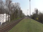 185 517-0 von der CTD/ITL kommt am 02.04.2014 mit einem Kesselzug aus Nürnberg nach Bad Schandau durch Zwickau-Pölbitz gefahren.