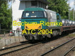 ATC 2004 (Vossloh G 2000 BB) fhrt mit einem Ganzzug Coils am 23.